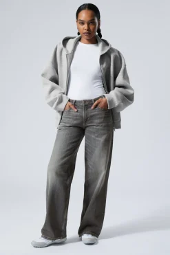 AMPLE LOW WAIST LOOSE WIDE LEG JEANS|Weekday New