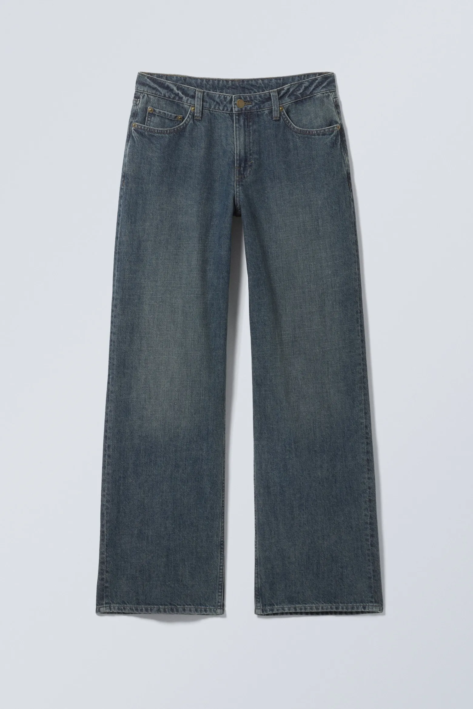 AMPLE LOW WAIST LOOSE WIDE LEG JEANS|Weekday Shop