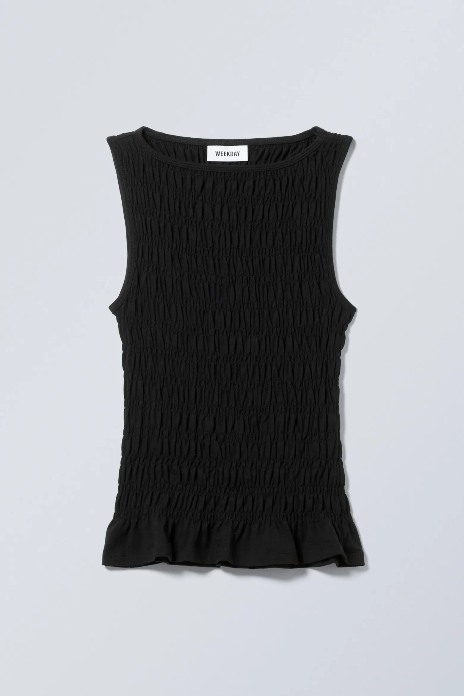 ANNIE – GESMOKTES TOP MIT U-BOOT-AUSSCHNITT|Weekday Online