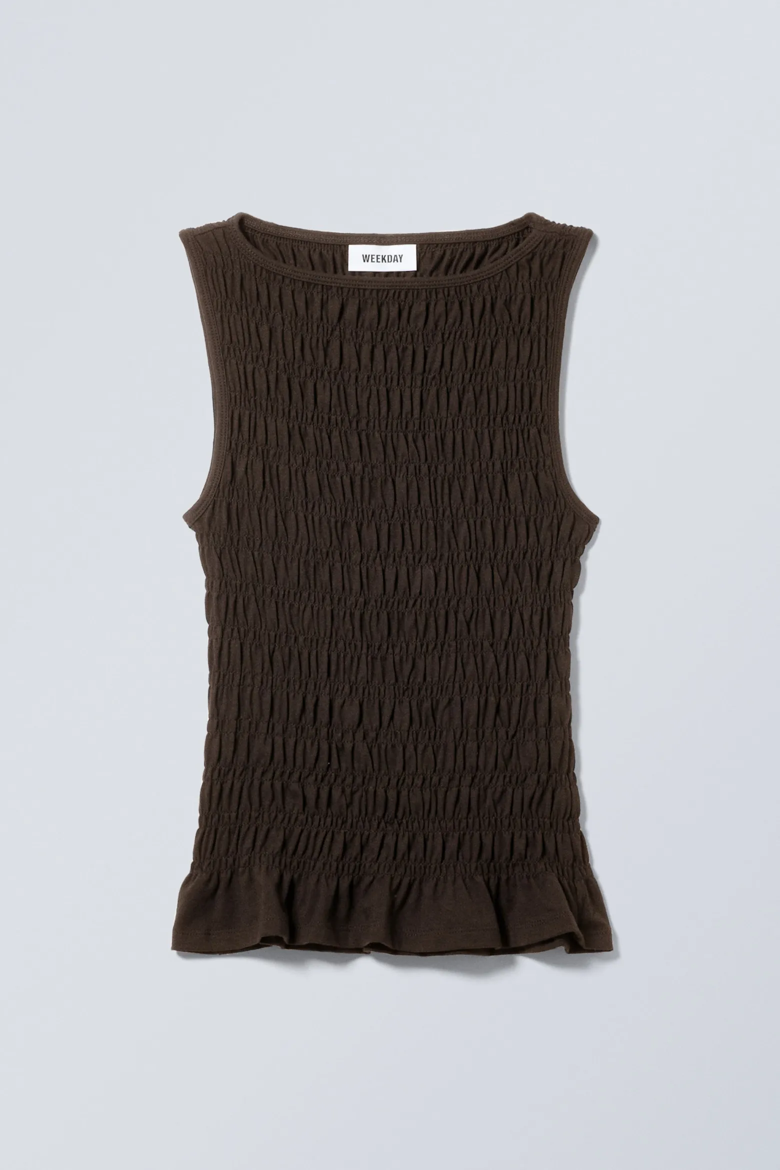 ANNIE – GESMOKTES TOP MIT U-BOOT-AUSSCHNITT|Weekday Online