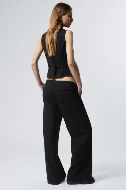 ANZUGHOSE MIT ABGESCHNITTENEM, AUSGEFRANSTEM BUND|Weekday Sale