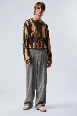ASTRO – BAGGY-HOSE MIT FISCHGRÄTMUSTER|Weekday Cheap