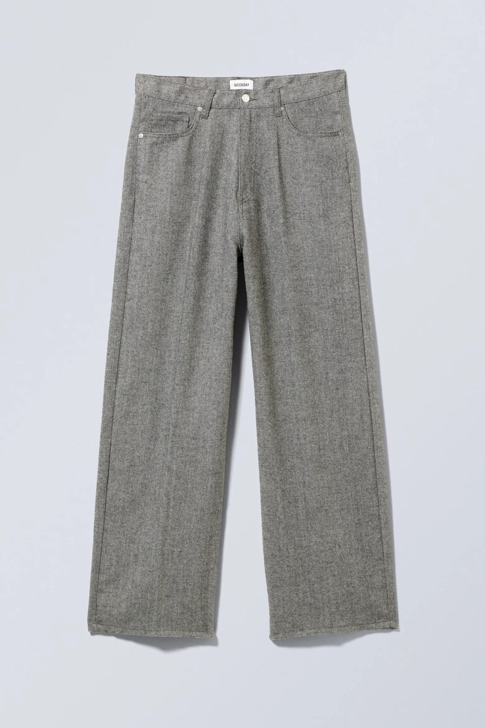 ASTRO – BAGGY-HOSE MIT FISCHGRÄTMUSTER|Weekday Cheap