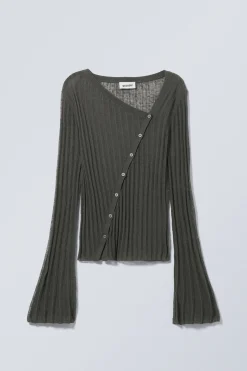 ASYMMETRISCHER CARDIGAN AUS LEINENMISCHUNG|Weekday Online
