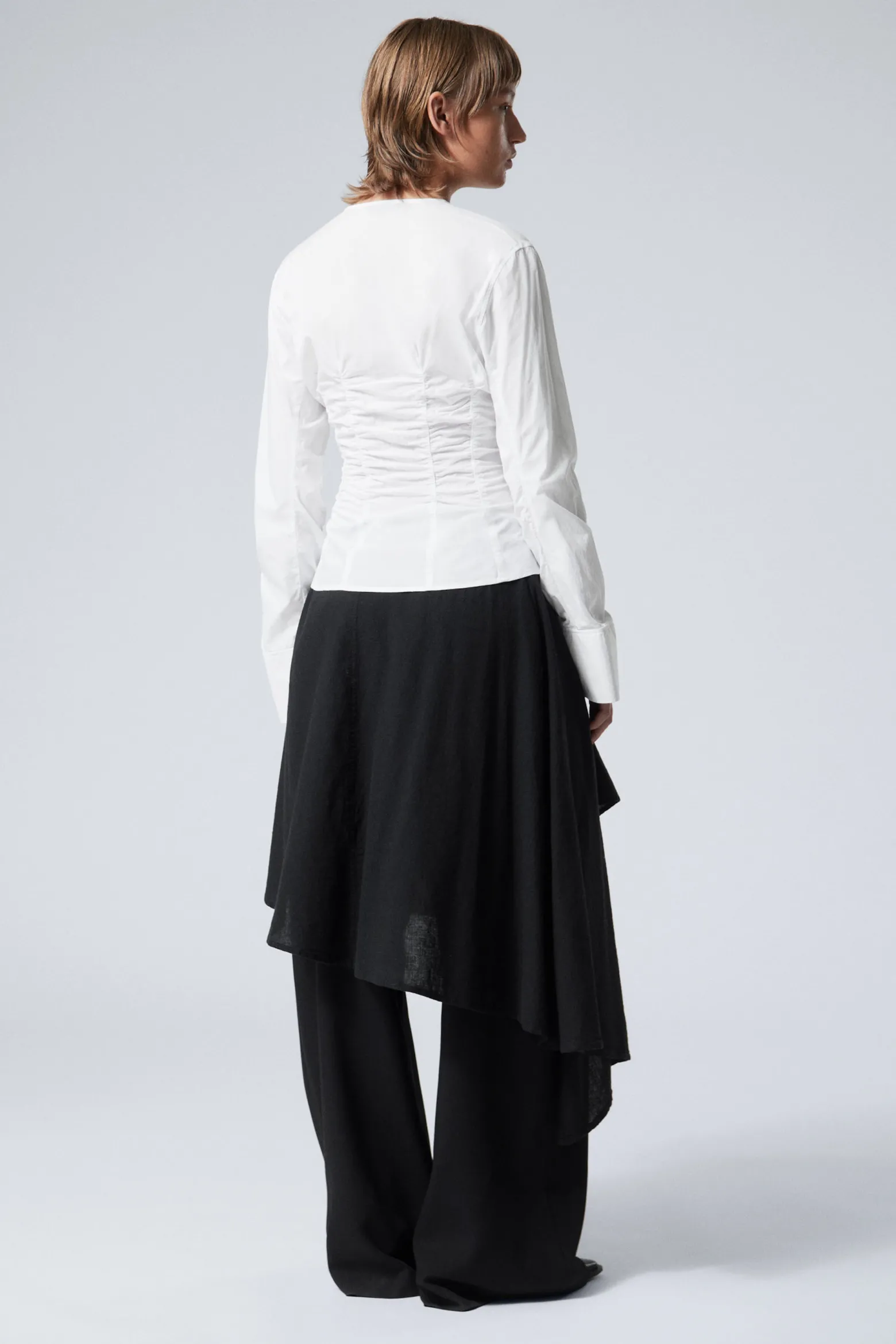 ASYMMETRISCHER WICKELROCK AUS LEINENMIX|Weekday Discount
