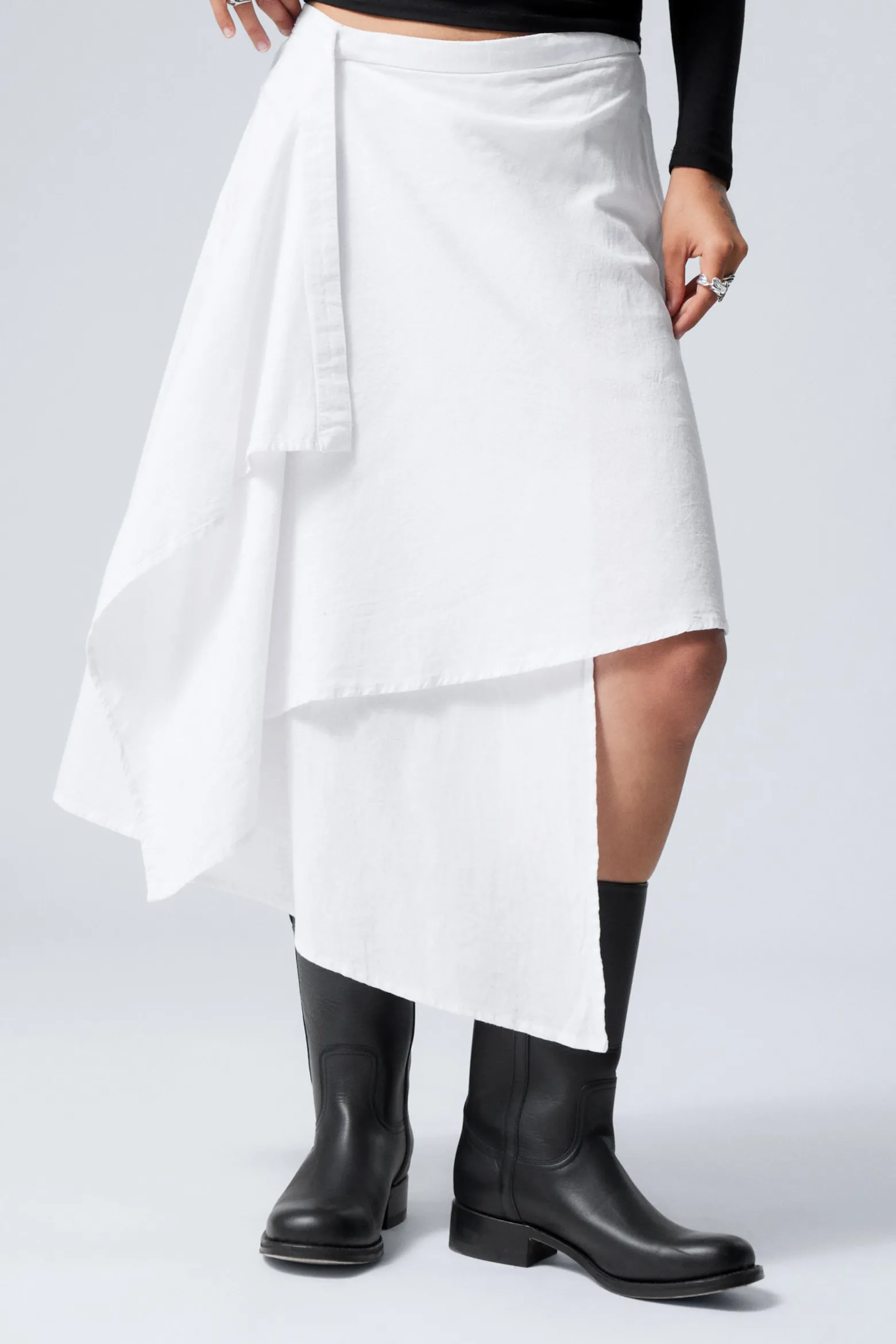 ASYMMETRISCHER WICKELROCK AUS LEINENMIX|Weekday Clearance