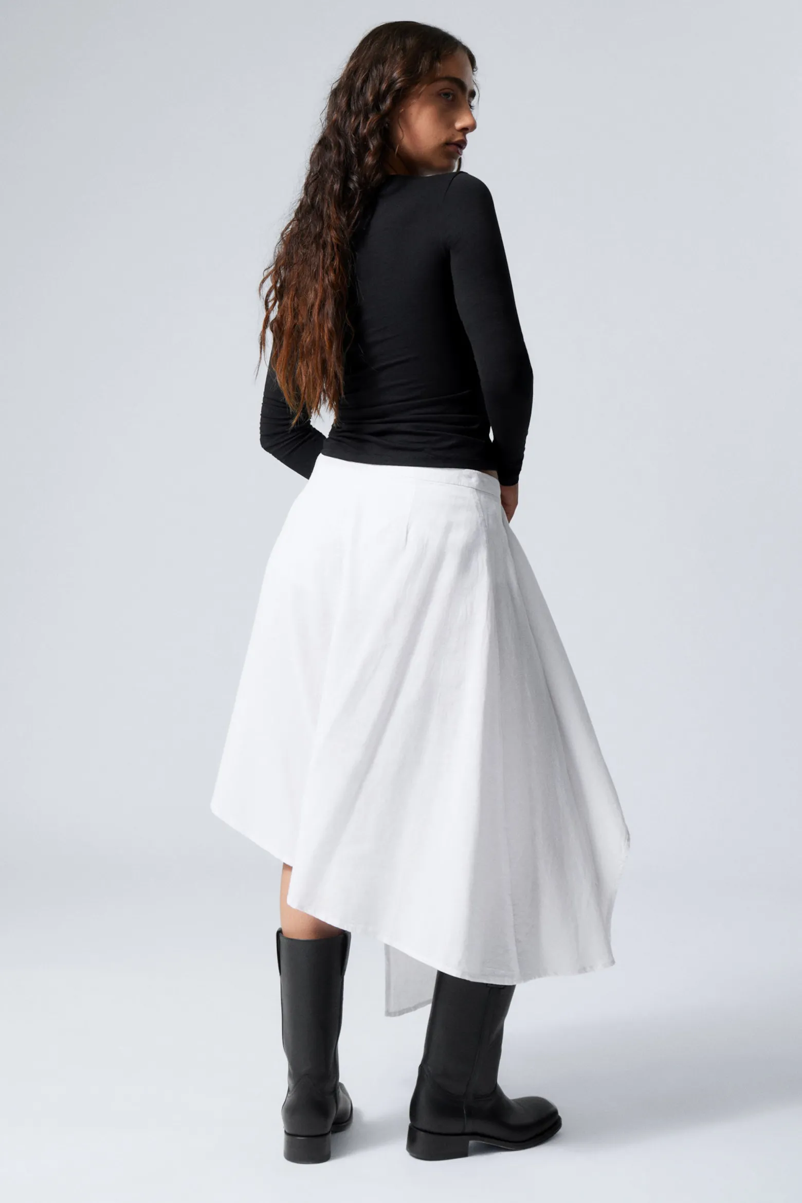 ASYMMETRISCHER WICKELROCK AUS LEINENMIX|Weekday Clearance
