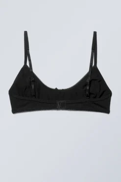 BAUMWOLL-BH AUS PÜNKTCHENSTRICK MIT U-AUSSCHNITT|Weekday Hot