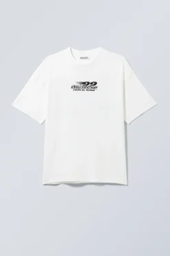BEDRUCKTES KASTIGES T-SHIRT|Weekday Cheap