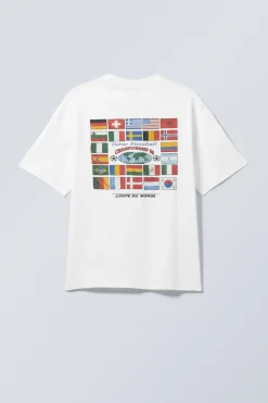 BEDRUCKTES KASTIGES T-SHIRT|Weekday Cheap
