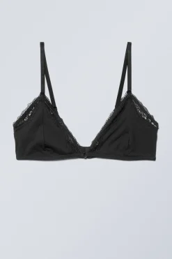 BH MIT BAUMWOLLBESATZ AUS SPITZE|Weekday Clearance