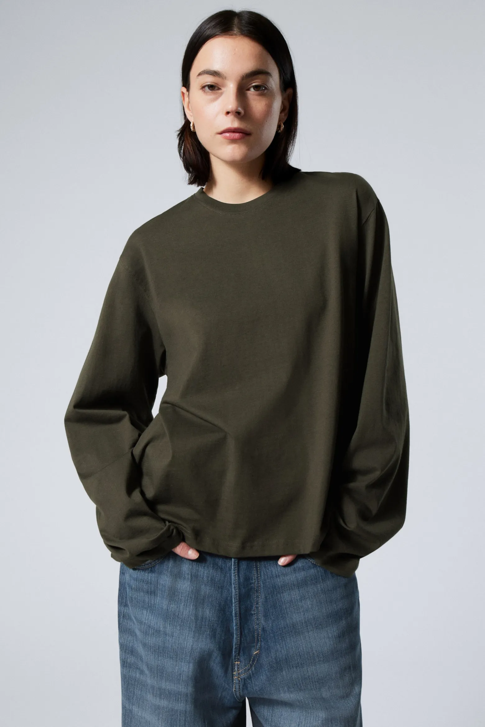 BOXY LONGSLEEVE AUS BAUMWOLLE|Weekday Cheap
