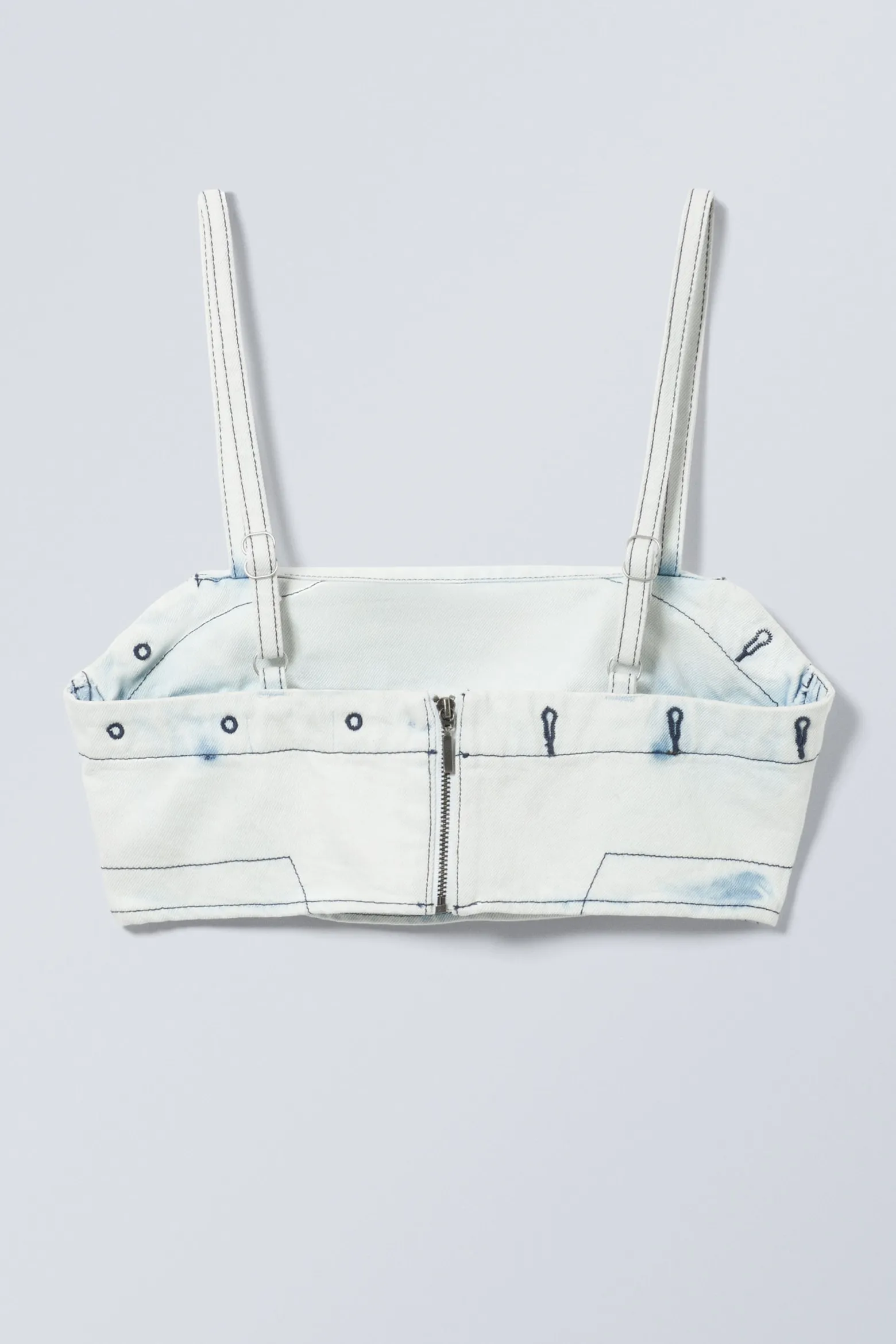 BUSTIER-TOP AUS DENIM|Weekday Clearance