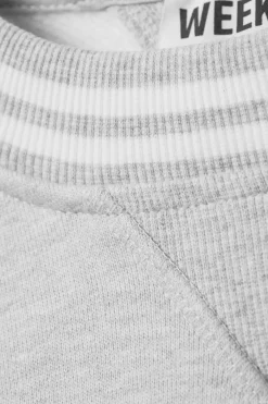 CROPPED COTTON FLEECE SWEATSHIRT|Weekday Discount