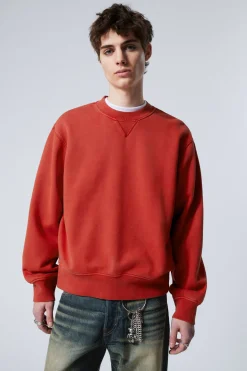 CROPPED COTTON FLEECE SWEATSHIRT|Weekday Flash Sale