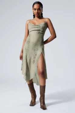 DRAPIERTES ASYMMETRISCHES TRÄGERKLEID|Weekday Flash Sale