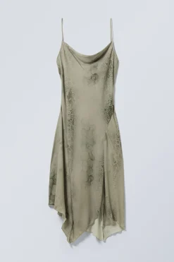 DRAPIERTES ASYMMETRISCHES TRÄGERKLEID|Weekday Flash Sale