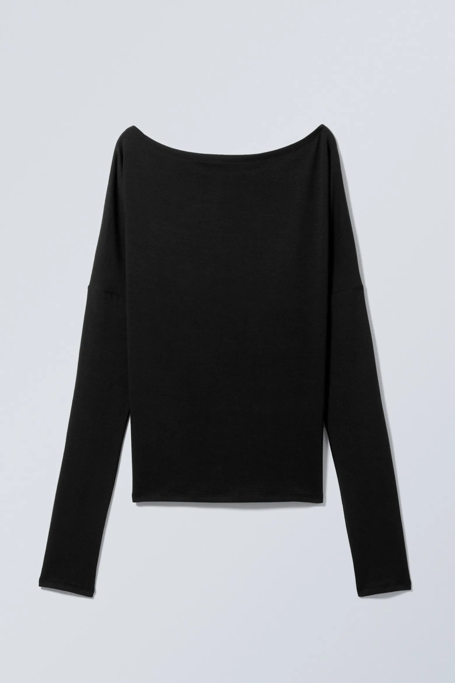 DRAPIERTES LANGÄRMELIGES LYOCELL-TOP|Weekday Fashion