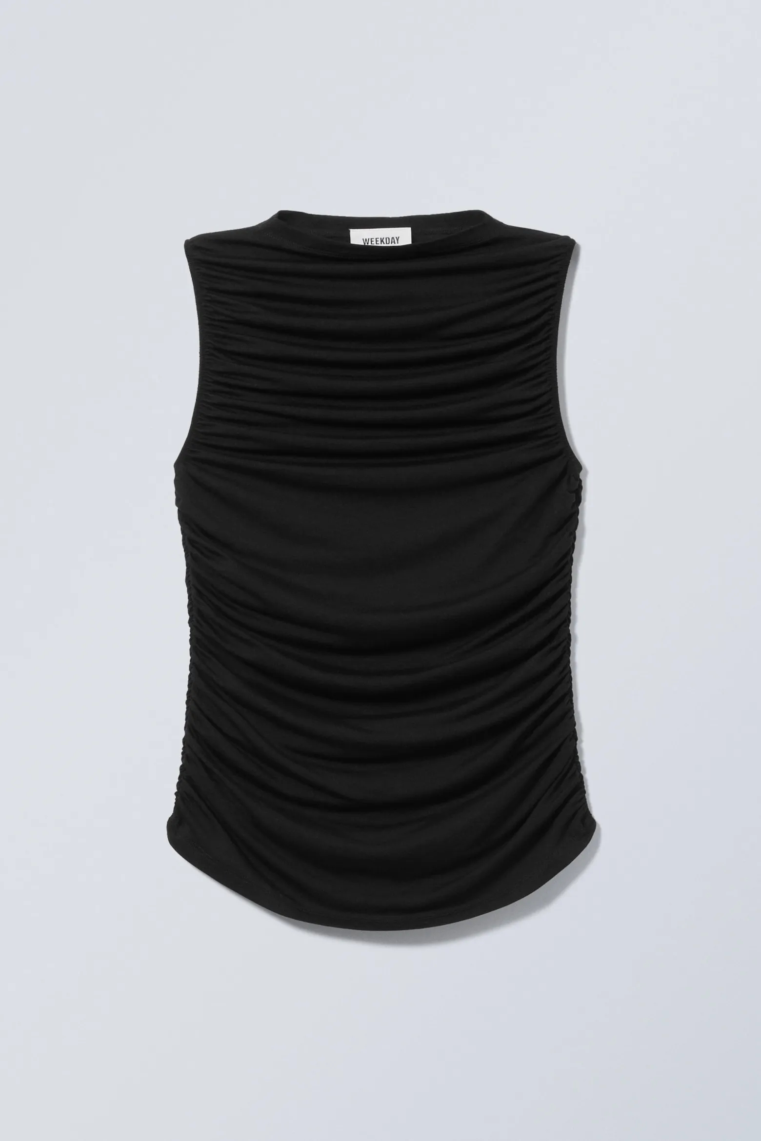 DRAPIERTES TOP MIT STEHKRAGEN|Weekday New