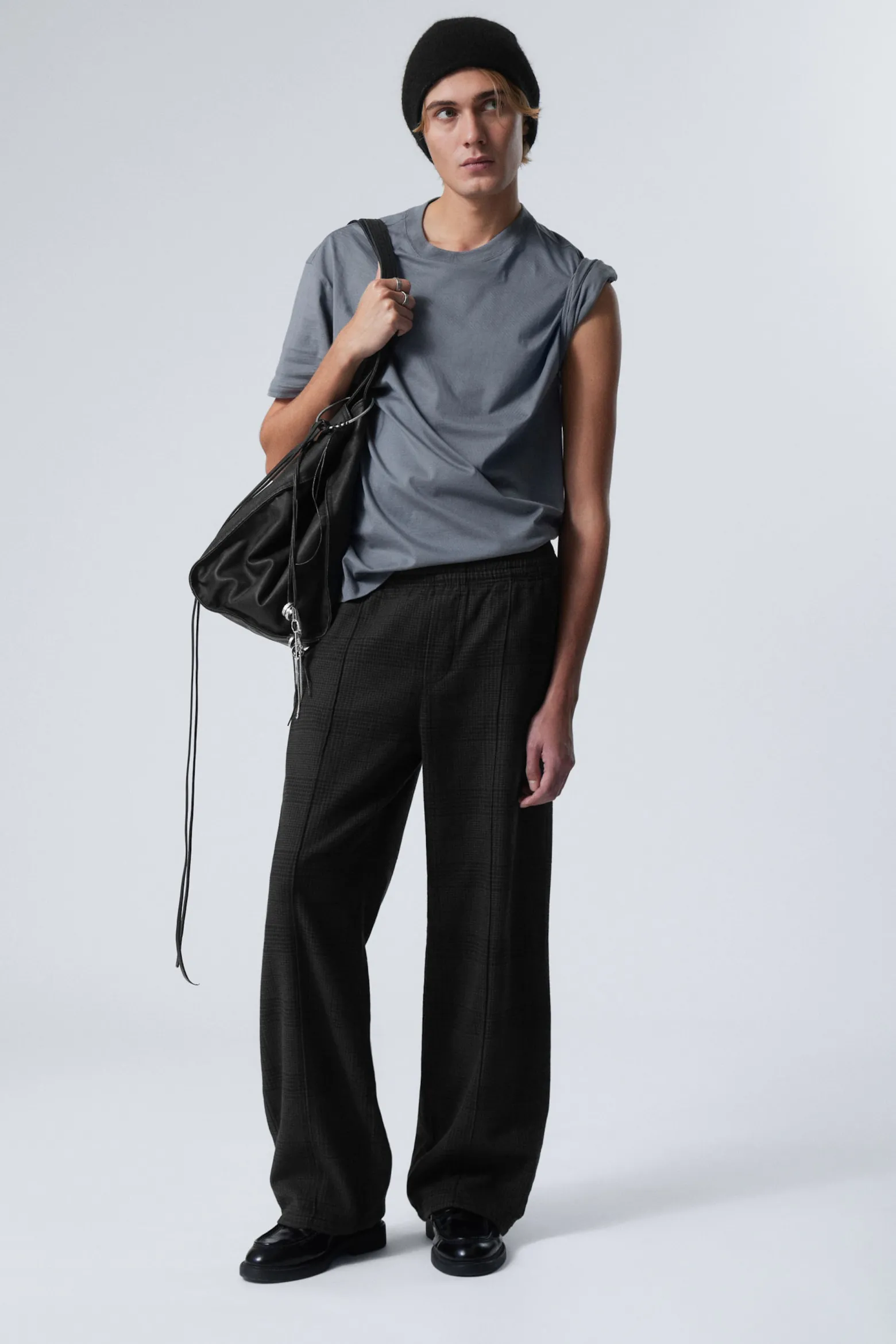 ENTSPANNTE ANZUGHOSE MIT KORDELZUG|Weekday Shop