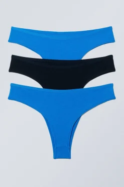 3ER-PACK BRAZILIAN-SLIPS INEZ AUS BAUMWOLLE|Weekday New
