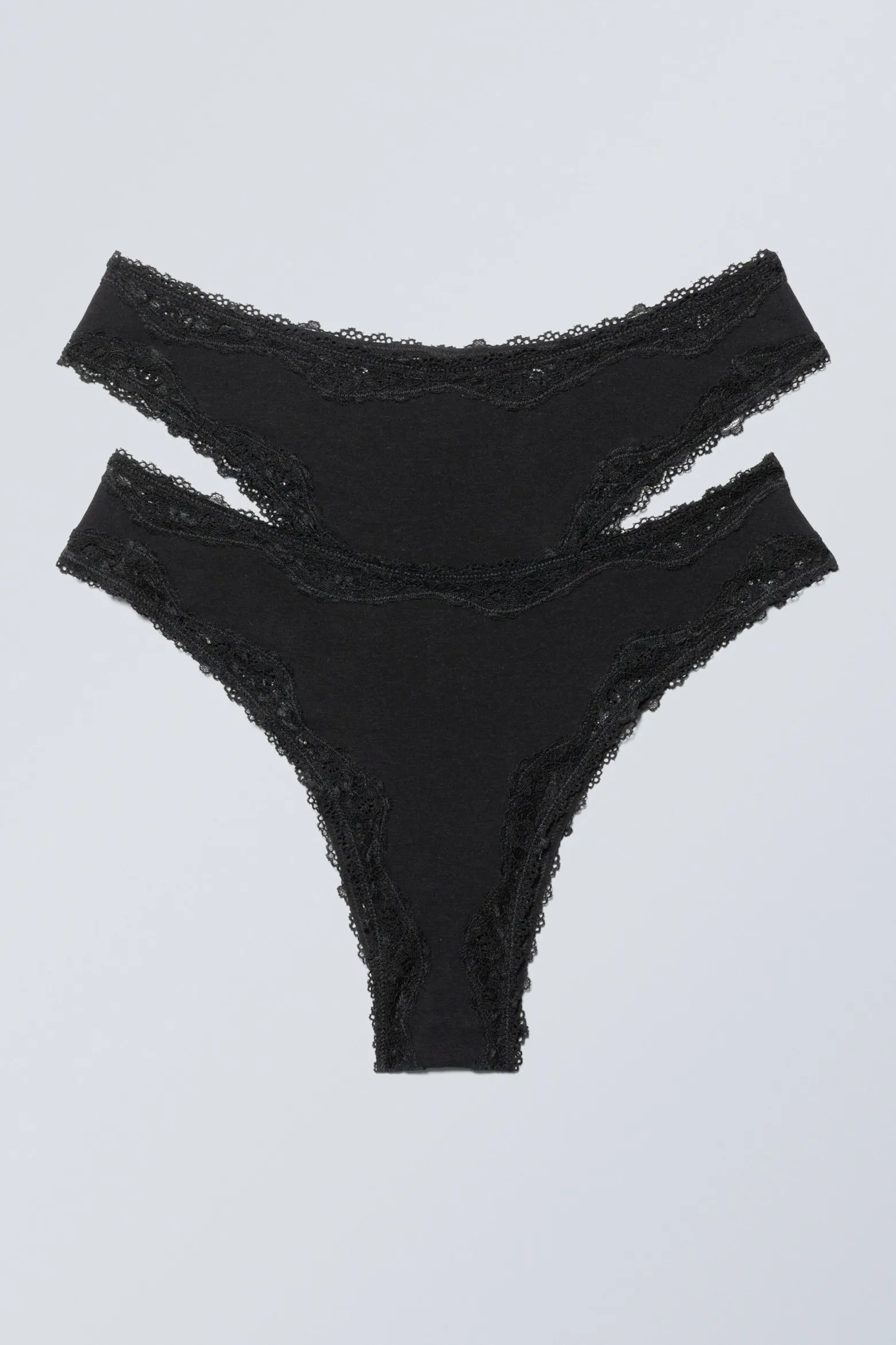 2ER-PACK SLIPS AUS SPITZE|Weekday Fashion