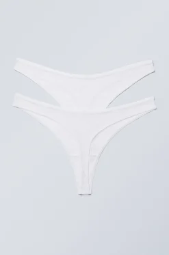 2ER-PACK SPITZENTANGA ASH|Weekday Best Sale