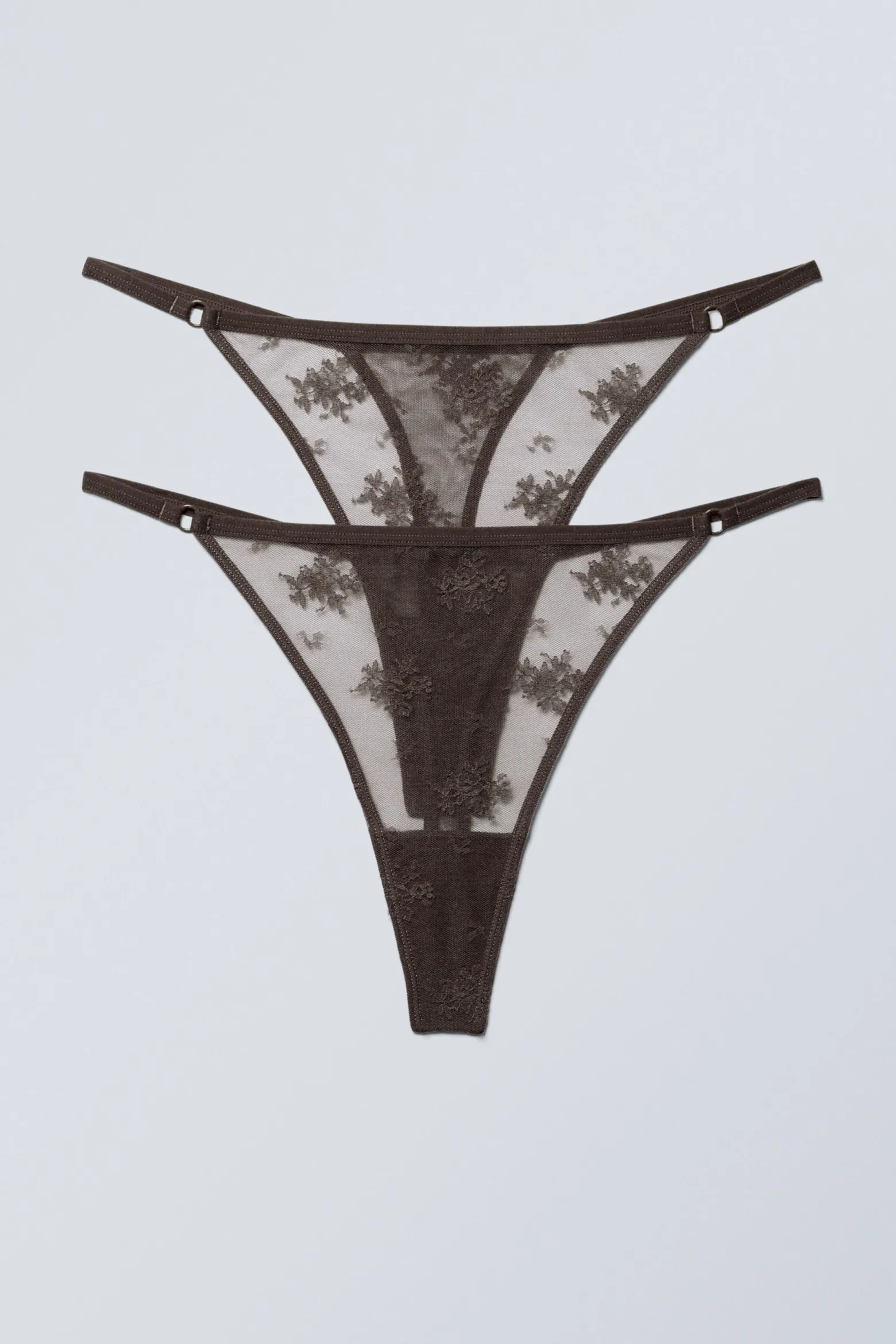 2ER-PACK TANGA-STRINGS AUS SPITZE|Weekday Online