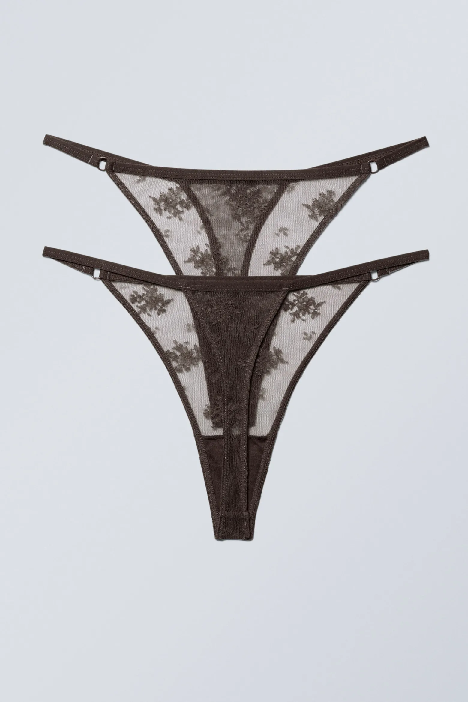 2ER-PACK TANGA-STRINGS AUS SPITZE|Weekday Online