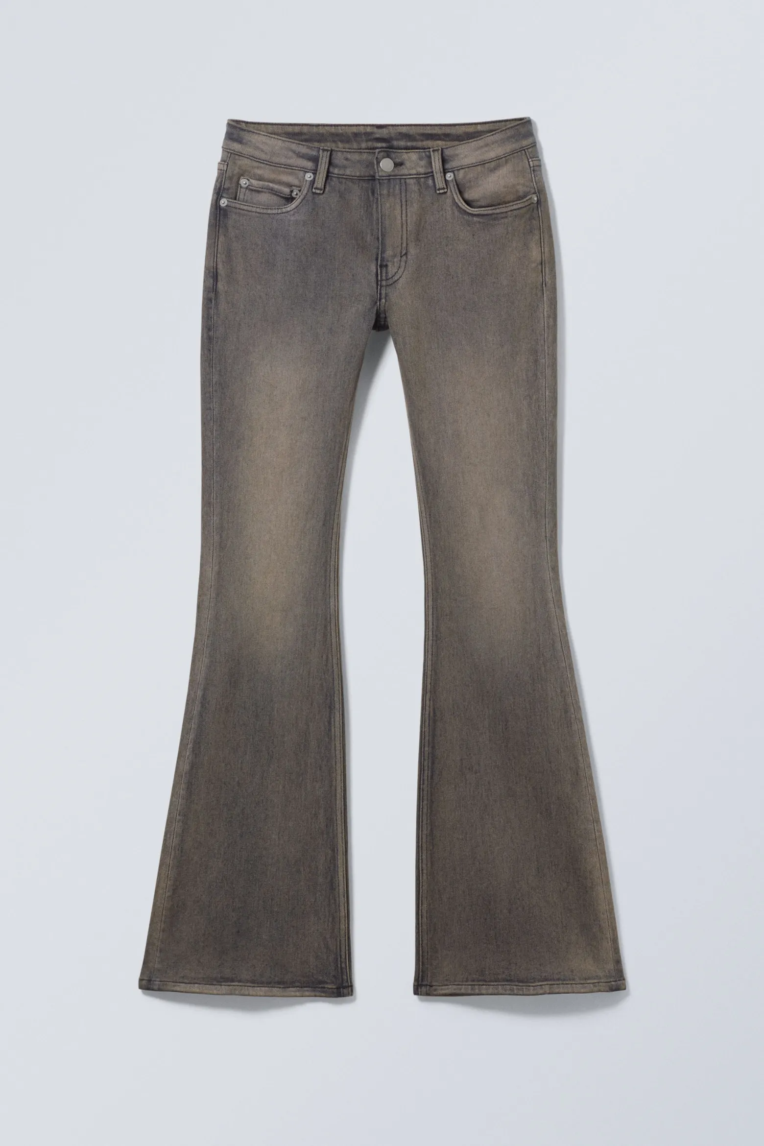 FLAME LOW WAIST SLIM FLARED LEG JEANS|Weekday Store