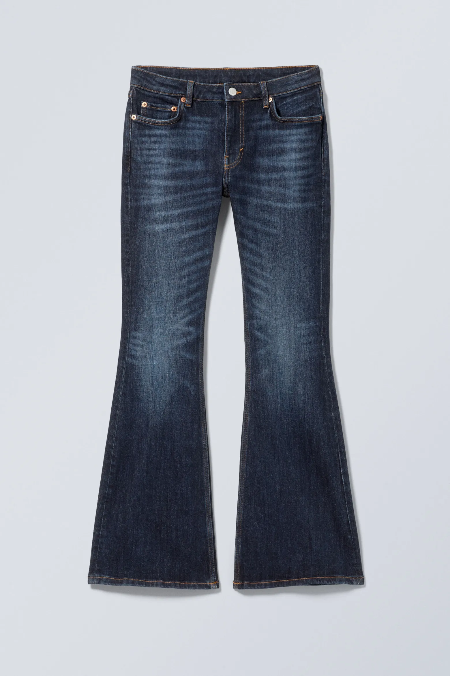 FLAME LOW WAIST SLIM FLARED LEG JEANS|Weekday Clearance