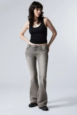 FLAME LOW WAIST SLIM FLARED LEG JEANS|Weekday Best