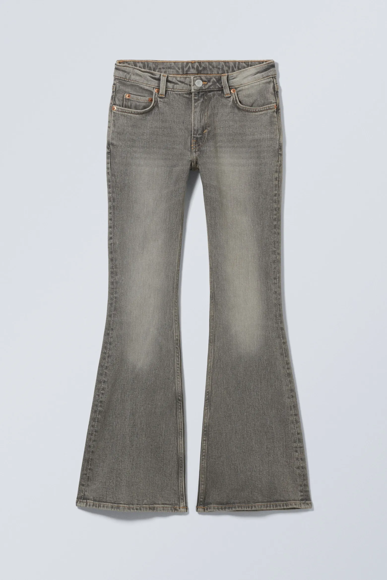 FLAME LOW WAIST SLIM FLARED LEG JEANS|Weekday Best