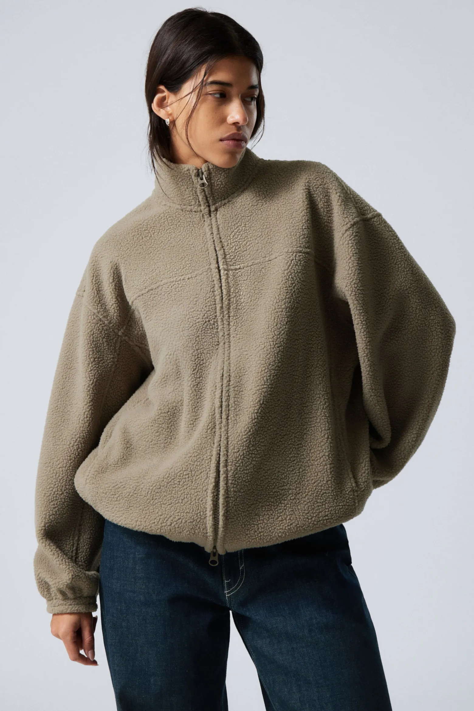 FLEECEJACKE MIT REISSVERSCHLUSS|Weekday Discount