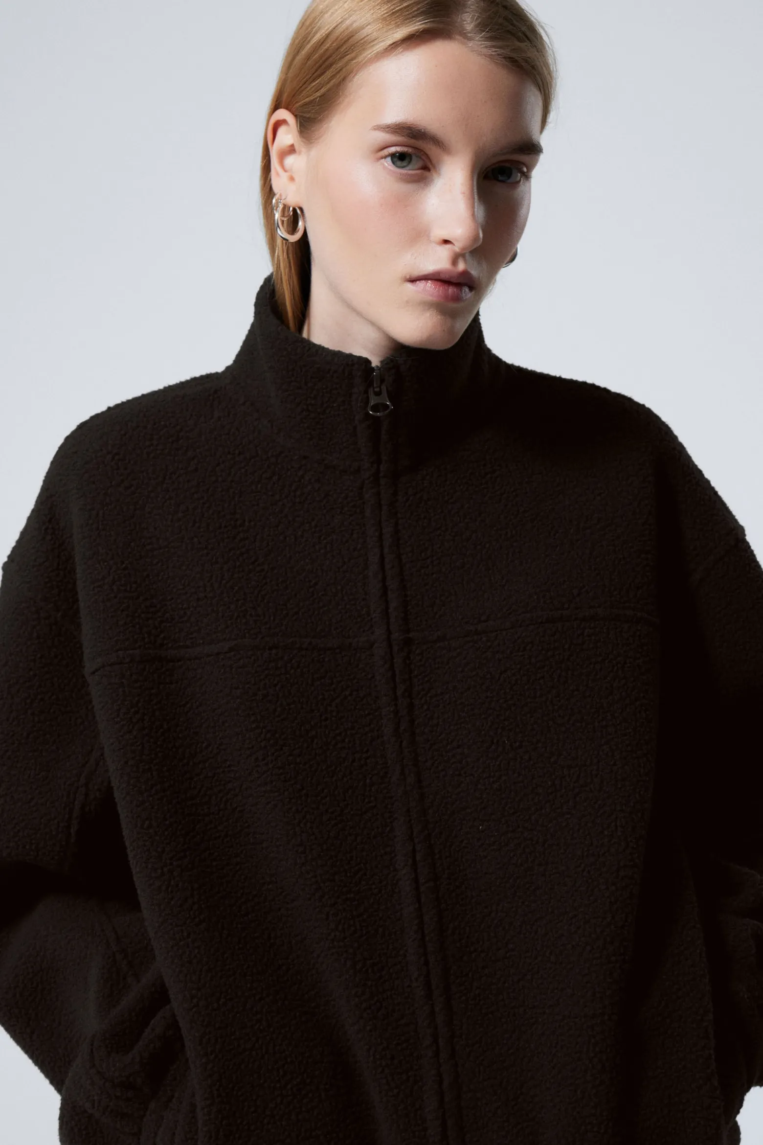 FLEECEJACKE MIT REISSVERSCHLUSS|Weekday Cheap