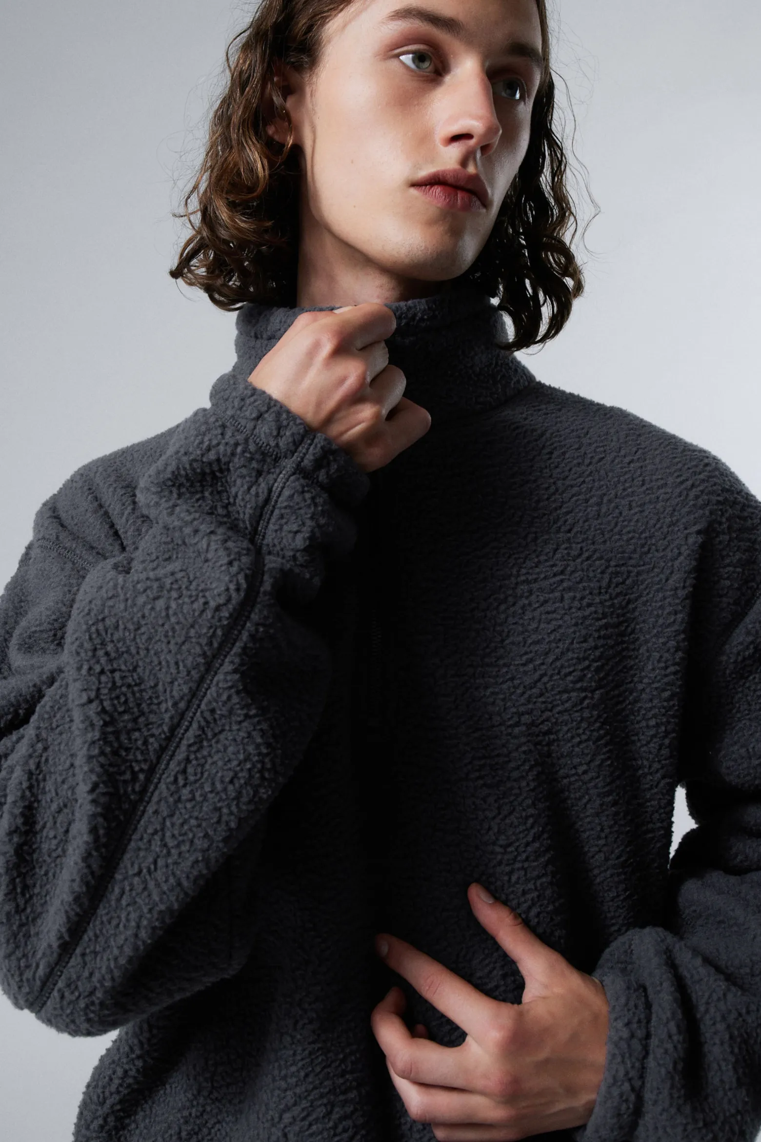 FLEECE-PULLOVER MIT HALF-ZIP|Weekday Flash Sale