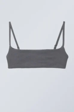 FROTTEE-BIKINIOBERTEIL MIT U-AUSSCHNITT|Weekday Best