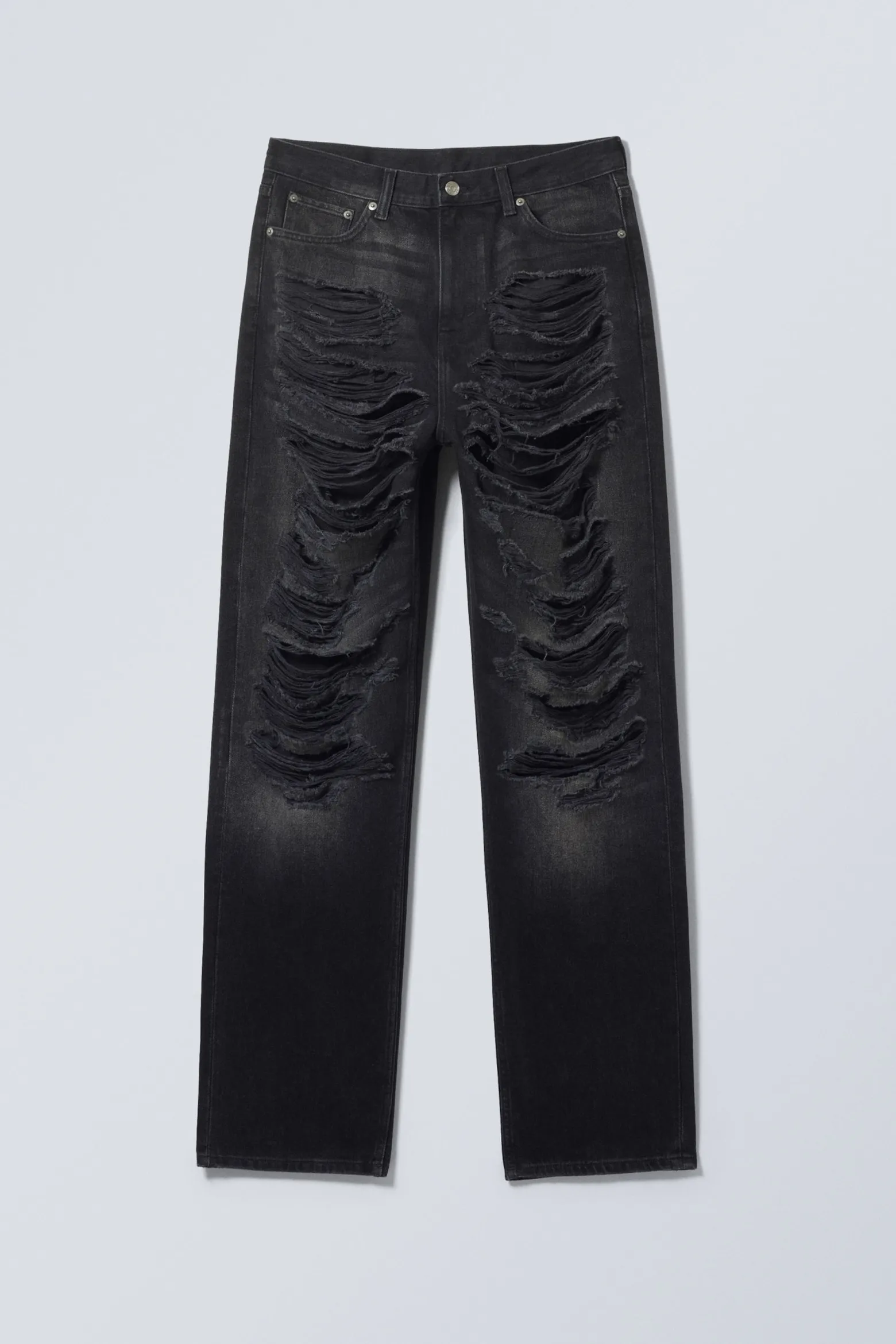 GALAXY – WEITE, GERADE GESCHNITTENE USED-JEANS|Weekday Hot