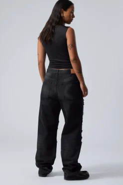 GALAXY – WEITE, GERADE GESCHNITTENE USED-JEANS|Weekday Hot