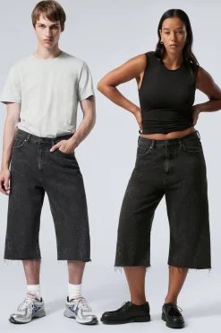 GALAXY – WEITE JEANSSHORTS MIT DREHNAHT|Weekday Best