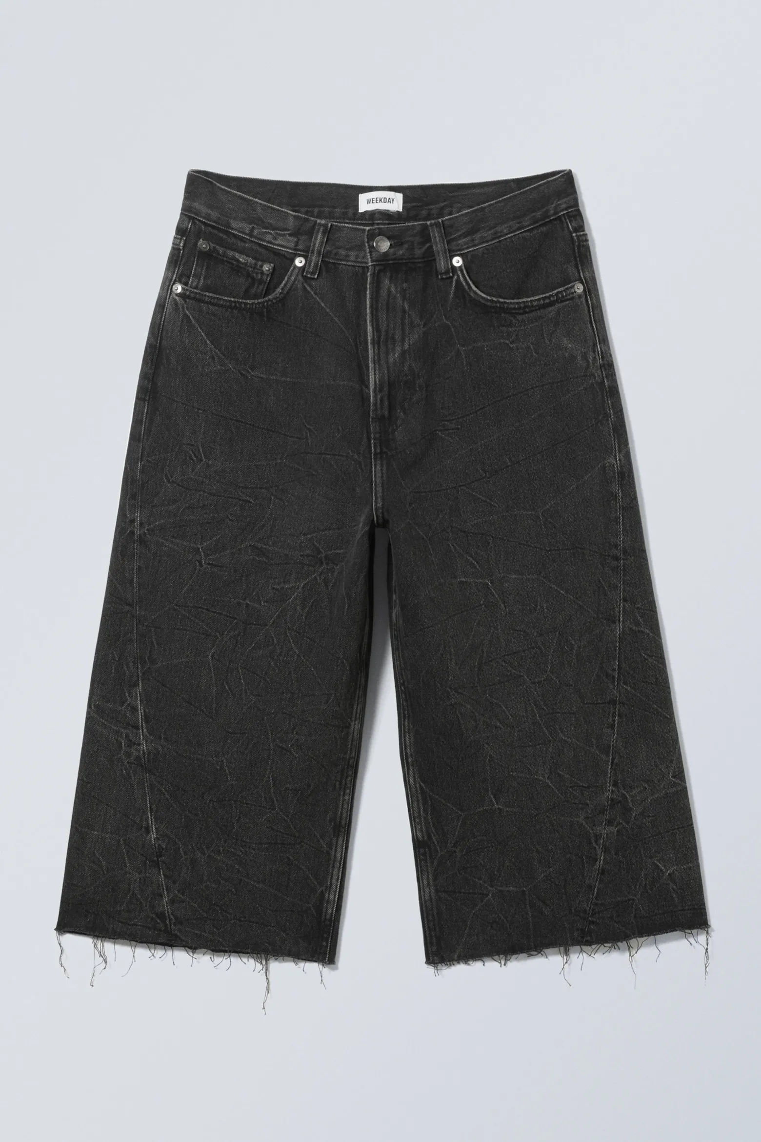 GALAXY – WEITE JEANSSHORTS MIT DREHNAHT|Weekday Best