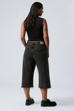 GALAXY – WEITE JEANSSHORTS MIT DREHNAHT|Weekday Best
