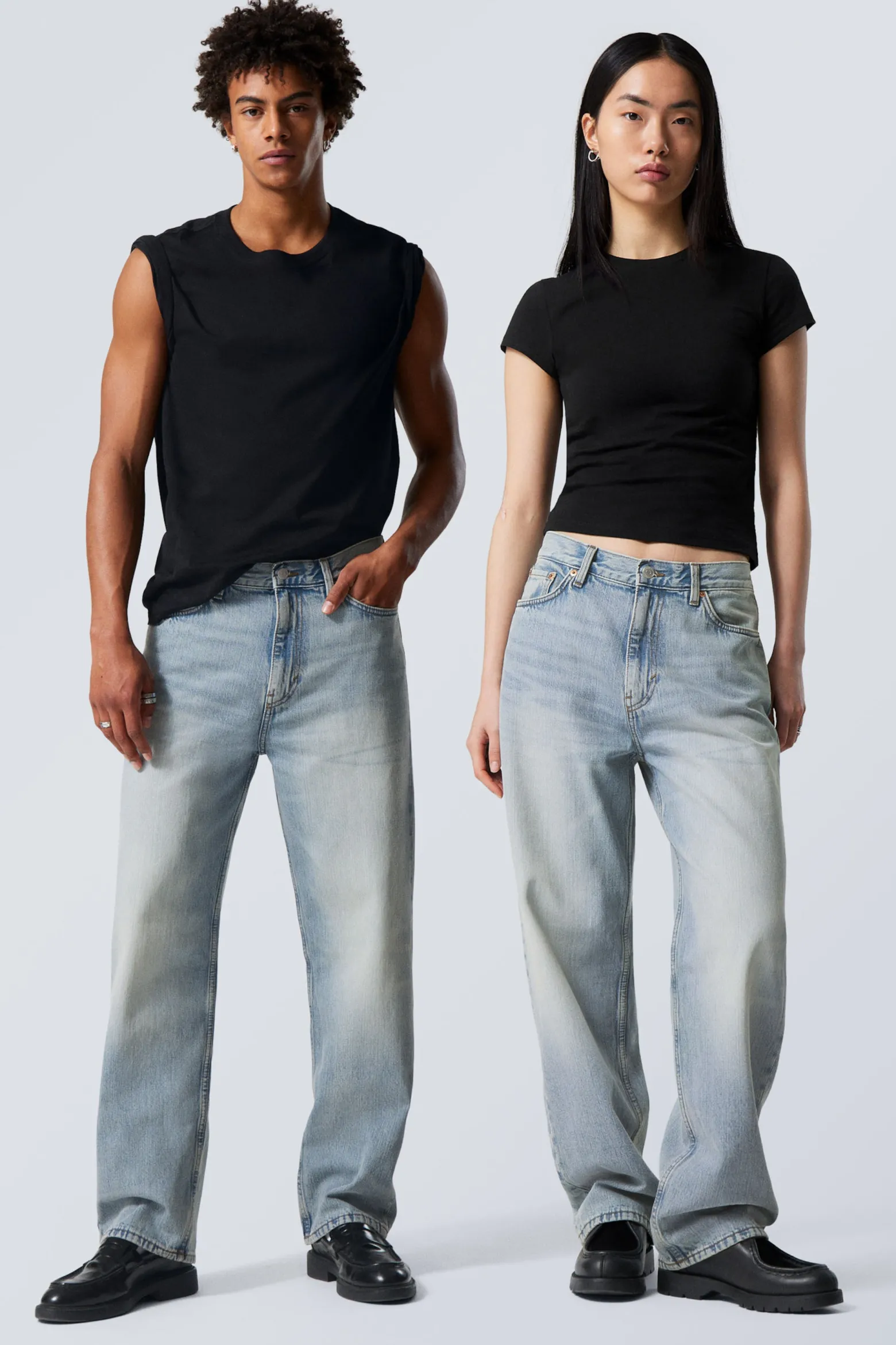 GALAXY LOOSE STRAIGHT LEG JEANS|Weekday Shop