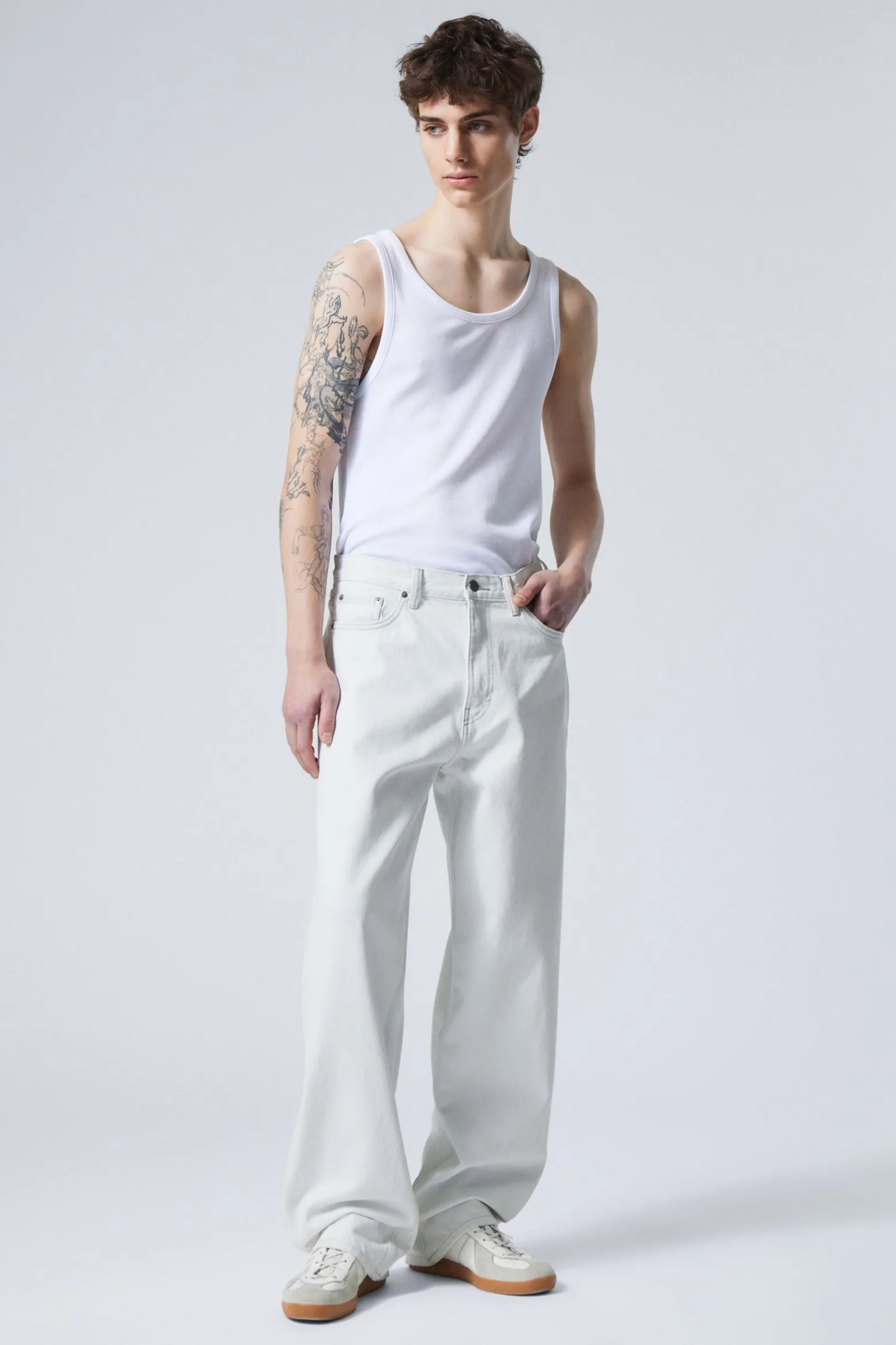 GALAXY LOOSE STRAIGHT LEG JEANS|Weekday Cheap