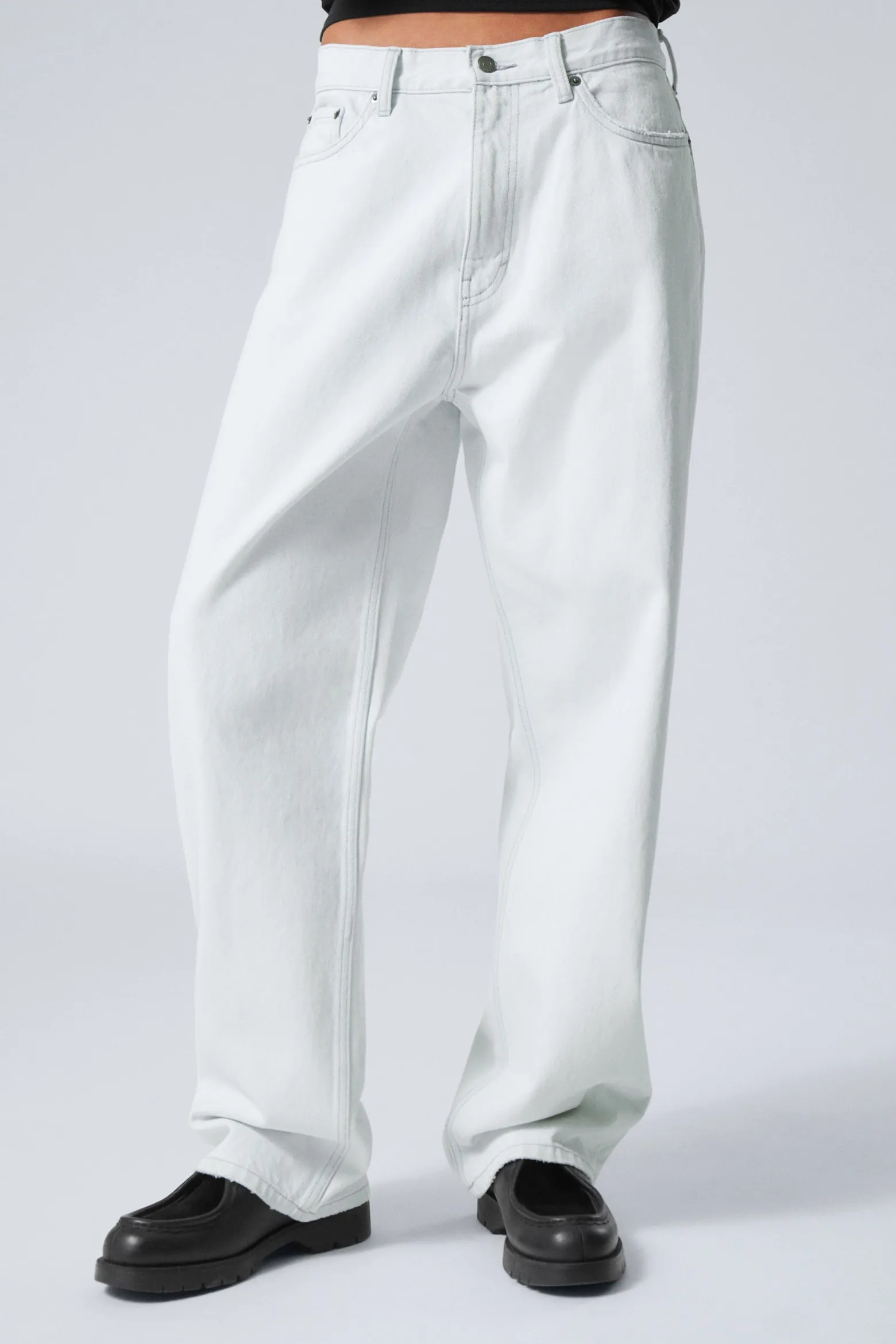 GALAXY LOOSE STRAIGHT LEG JEANS|Weekday Cheap