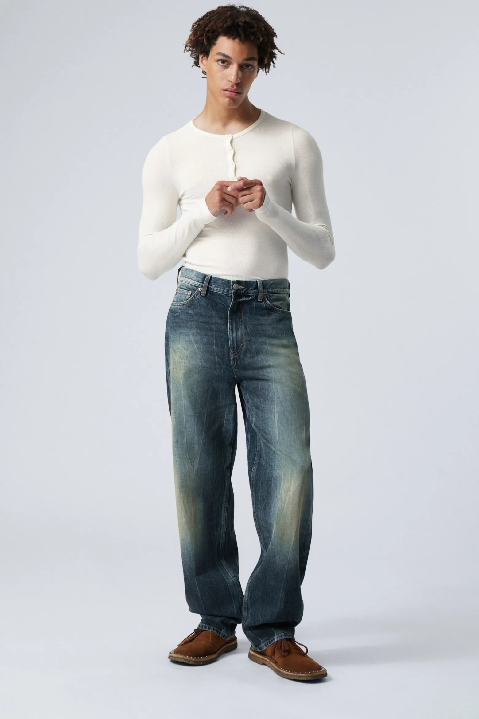 GALAXY LOOSE STRAIGHT LEG JEANS|Weekday New