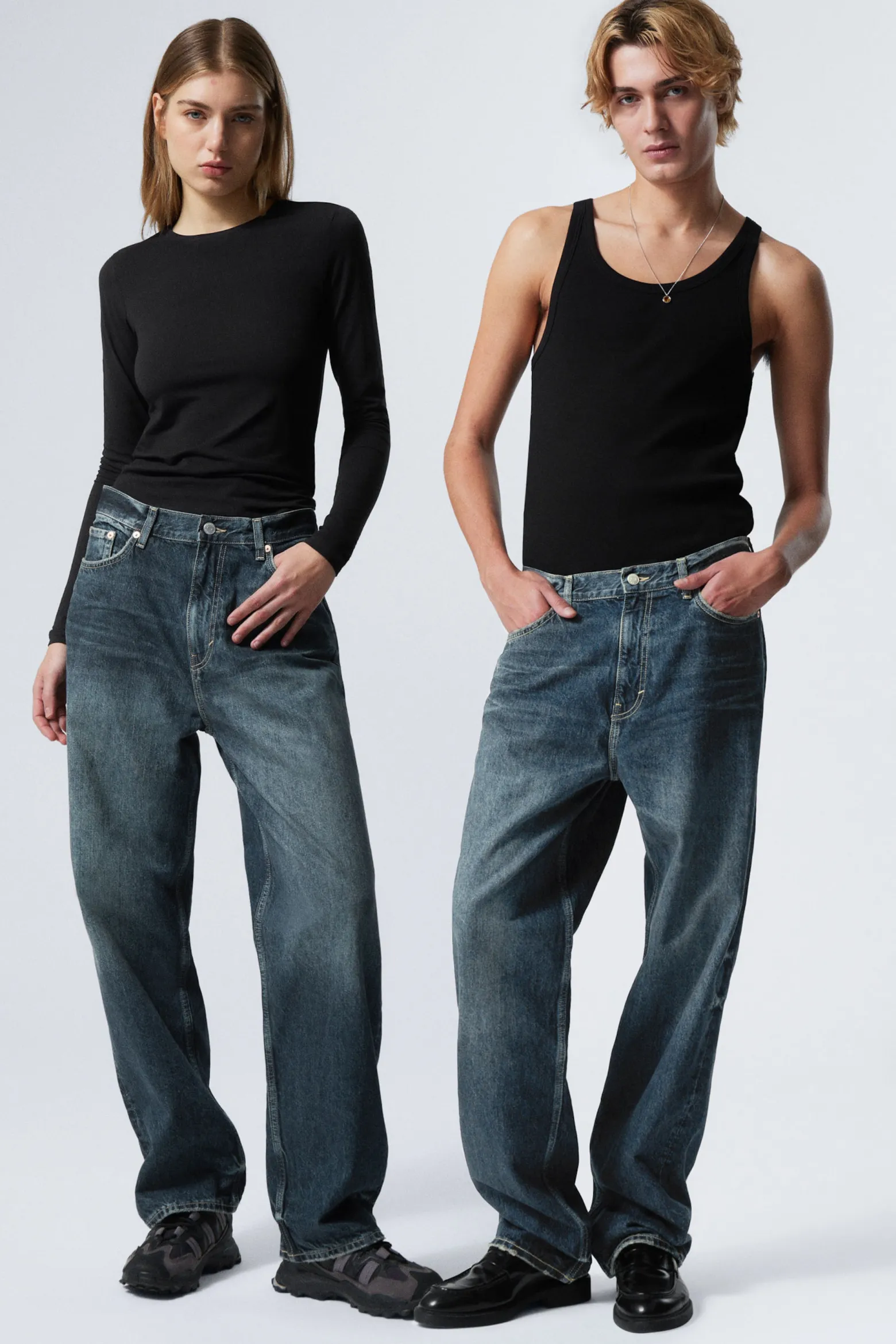 GALAXY LOOSE STRAIGHT LEG JEANS|Weekday Sale