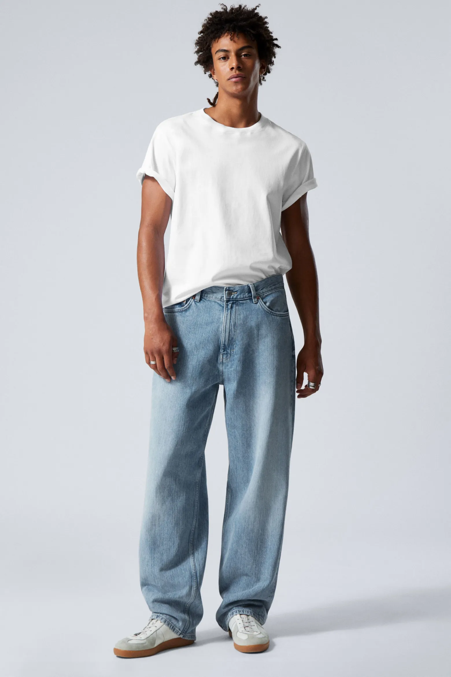 GALAXY LOOSE STRAIGHT LEG JEANS|Weekday Best Sale
