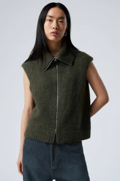 GESTRICKTE ZIP-WESTE|Weekday Clearance