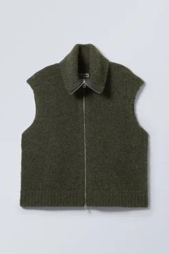 GESTRICKTE ZIP-WESTE|Weekday Clearance